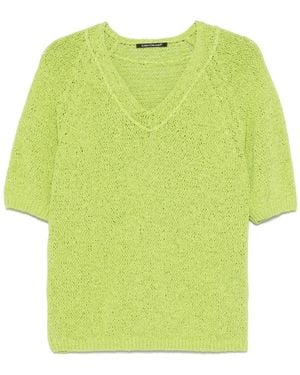 Luisa Cerano V-Neck Sweater - Green