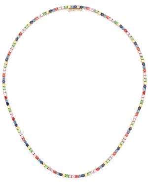 Roxanne First 14kt Graduated Rainbow Gelbgoldhalskette mit Saphir - Natur
