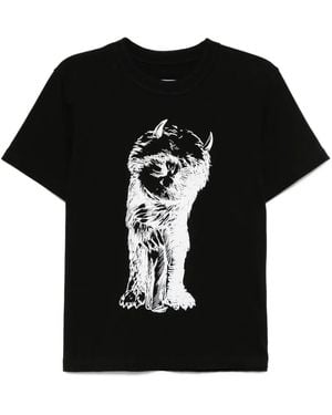 Sacai プリント Tシャツ - ブラック