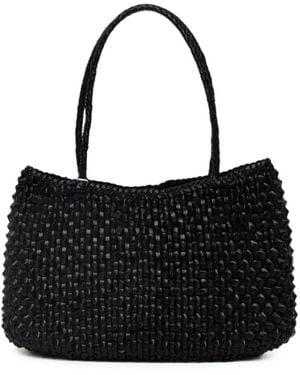 Dragon Diffusion S. Croce Cactus Weave Basket Bag - Black