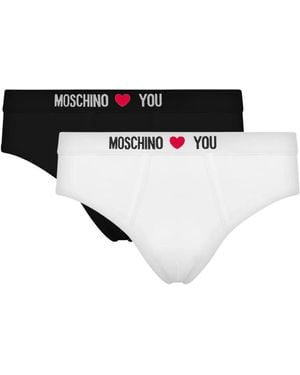 Moschino ロゴ ブリーフ セット - ホワイト