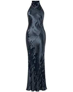 The Sei Halterneck Bias-Cut Gown - Blue