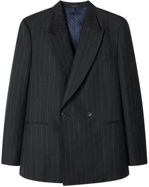 Paul Smith Pinstripe Double-Breasted Blazer - Black