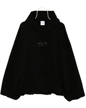 Vetements Oval Logo Hoodie - Black
