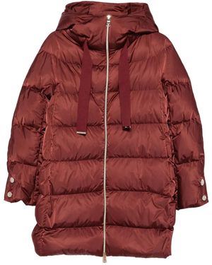 Herno Gewatteerde Jas Met Capuchon - Rood