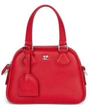 Courreges Ac Stud Tote Bag - Red
