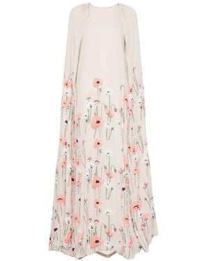 BERNADETTE Minnie Poppy-Embroidered Dress - White
