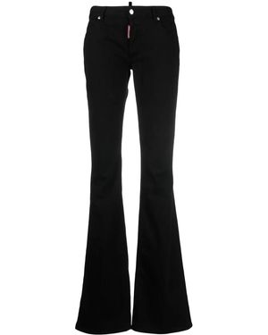 DSquared² Low-Rise Flared Jeans - Black
