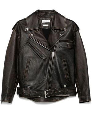 McQueen Leather Jacket - Black