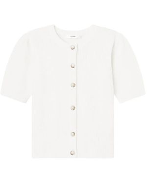 FRAME Gerippter Cardigan - Weiß
