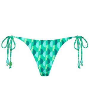 Seafolly Bragas De Bikini Con Estampado Sorrento - Verde