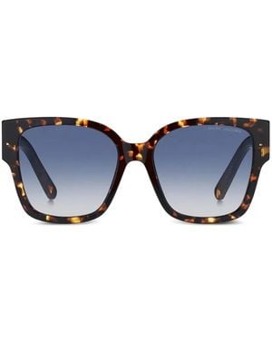 Marc Jacobs Tortoiseshell-Effect Square-Frame Sunglasses - Blue