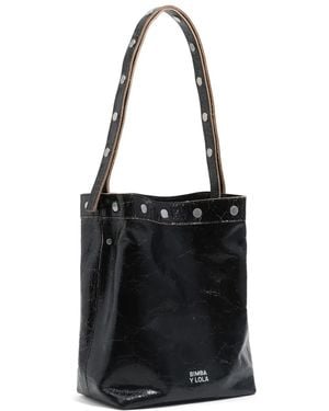 Bimba Y Lola Carlino Studded Leather Shoulder Bag - Black