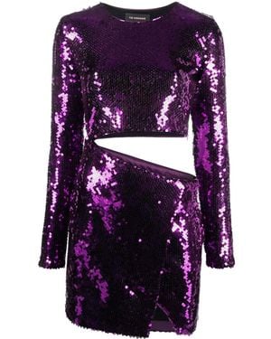 ANDAMANE Gia Sequinned Minidress - Purple