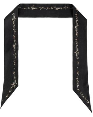 AllSaints Foulard Cora Con Stampa - Nero