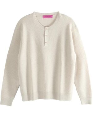 The Elder Statesman Jersey de punto con botones - Blanco