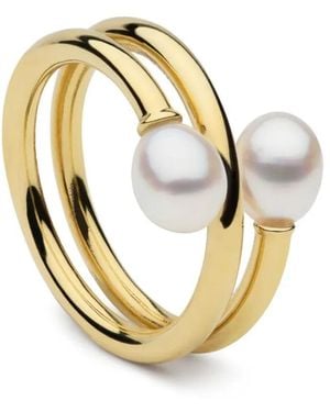 AUTORE MODA 9Kt Camille Pearl Ring - Metallic
