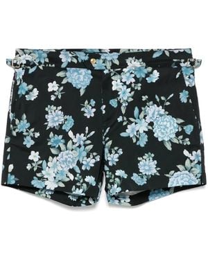 Tom Ford Hendrix Floral Swim Shorts - Blue