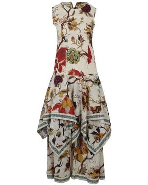 PHILIPPA 1970 Cova Floral-Print Layered Maxi Dress - White