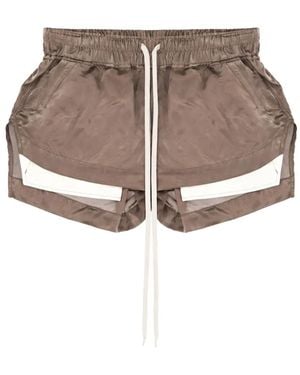 Rick Owens Elastic-Waistband Shorts - Brown