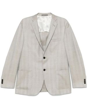 Corneliani Herringbone-Pattern Blazer - Grey