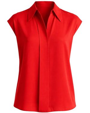 Vince V-Neck Blouse - Red