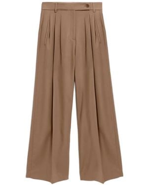 ARMEDANGELS Kaayua Pleated Tailored Trousers - Brown