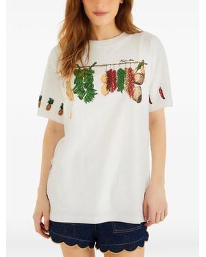 FARM Rio Graphic-Print T-Shirt - White