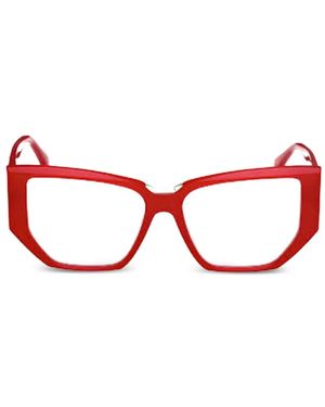 Max Mara Eyewear Geometric-Frame Glasses - Red