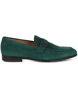 Tod's T Timeless Suede Loafers - Green
