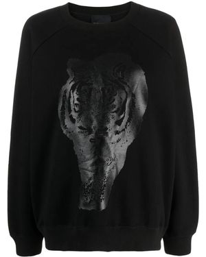 Cynthia Rowley Graphic-Print Cotton Sweatshirt - Black