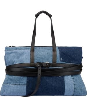 Moschino Belted Tote Bag - Blue