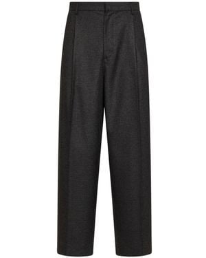 DARKPARK Pantalon Ample À Micro-Motif Pied-De-Poule Davide - Black