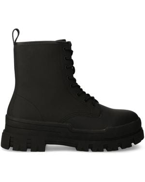 Guess Logo-Print Boots - Black