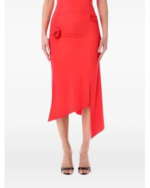 Coperni Flower Mesh Rok - Rood
