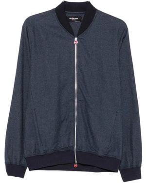 Kiton Zip-Up Bomber Jacket - Blue