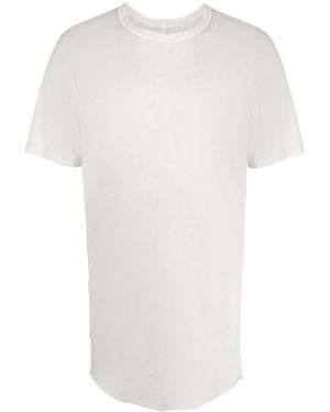 Boris Bidjan Saberi Lace-Up-Detail Longline T-Shirt - White