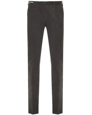 Corneliani Pressed-Crease Straight-Leg Trousers - Grey
