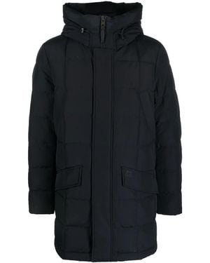 Woolrich Funnel Neck Padded Coat - Blue