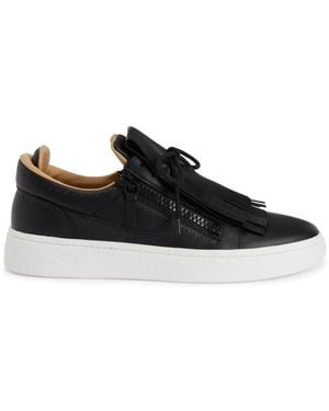 Giuseppe Zanotti フリンジ サンダル - ブラック