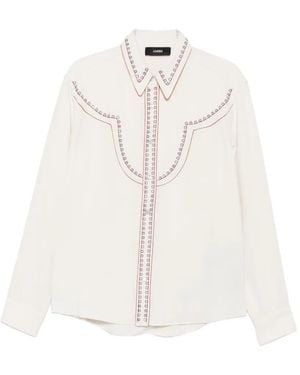Amiri Eyelet-Embellished Western Shirt - White