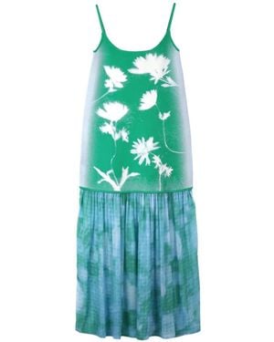 Ph5 Flower-Print Drop-Waist Maxi Dress - Blue
