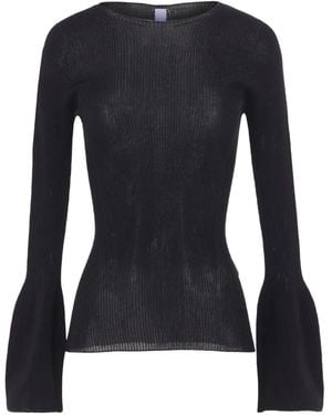 CFCL Bell-Sleeve Ribbed Top - Black