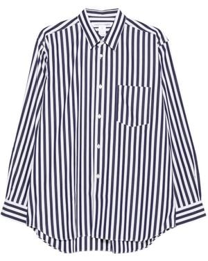 Comme des Garçons Striped Pocket Shirt - Blue