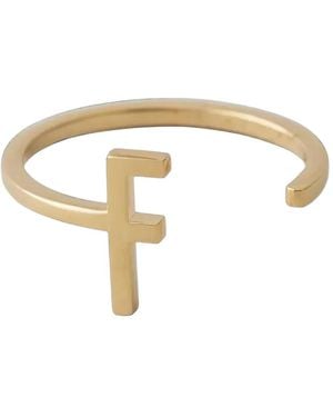 Design Letters Bague À Lettre F - Métallisé
