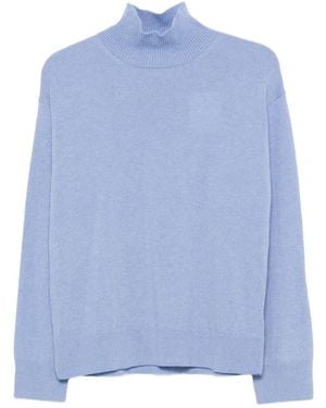 GANT Superfine Lambswool Mock-Neck Jumper - Blue