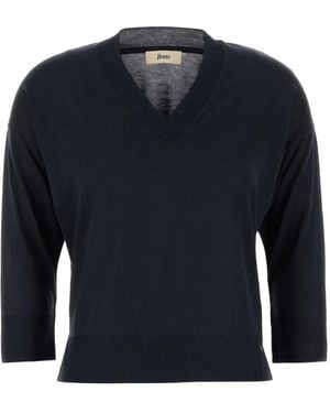 Herno Pull En Coton Mélangé - Bleu