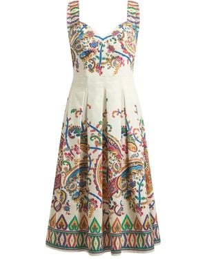 Etro Natural Est Multi Midi Straps Dress - White