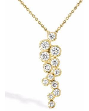 Pragnell 18Kt Rose Bubbles Diamond Drop Pendant Necklace - Metallic