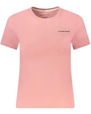 Guess Logo-Print T-Shirt - Pink